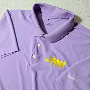 Nike Polo Shirt Mens XL Purple JMU Club Golf Short Sleeve DC1963-563